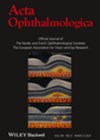 Acta Ophthalmologica journal cover image.