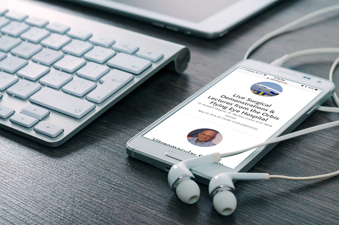 Photo showing Cybersight App in use. 