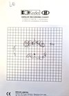 Amsler grid drawing showing deep central scotomas of left eye.