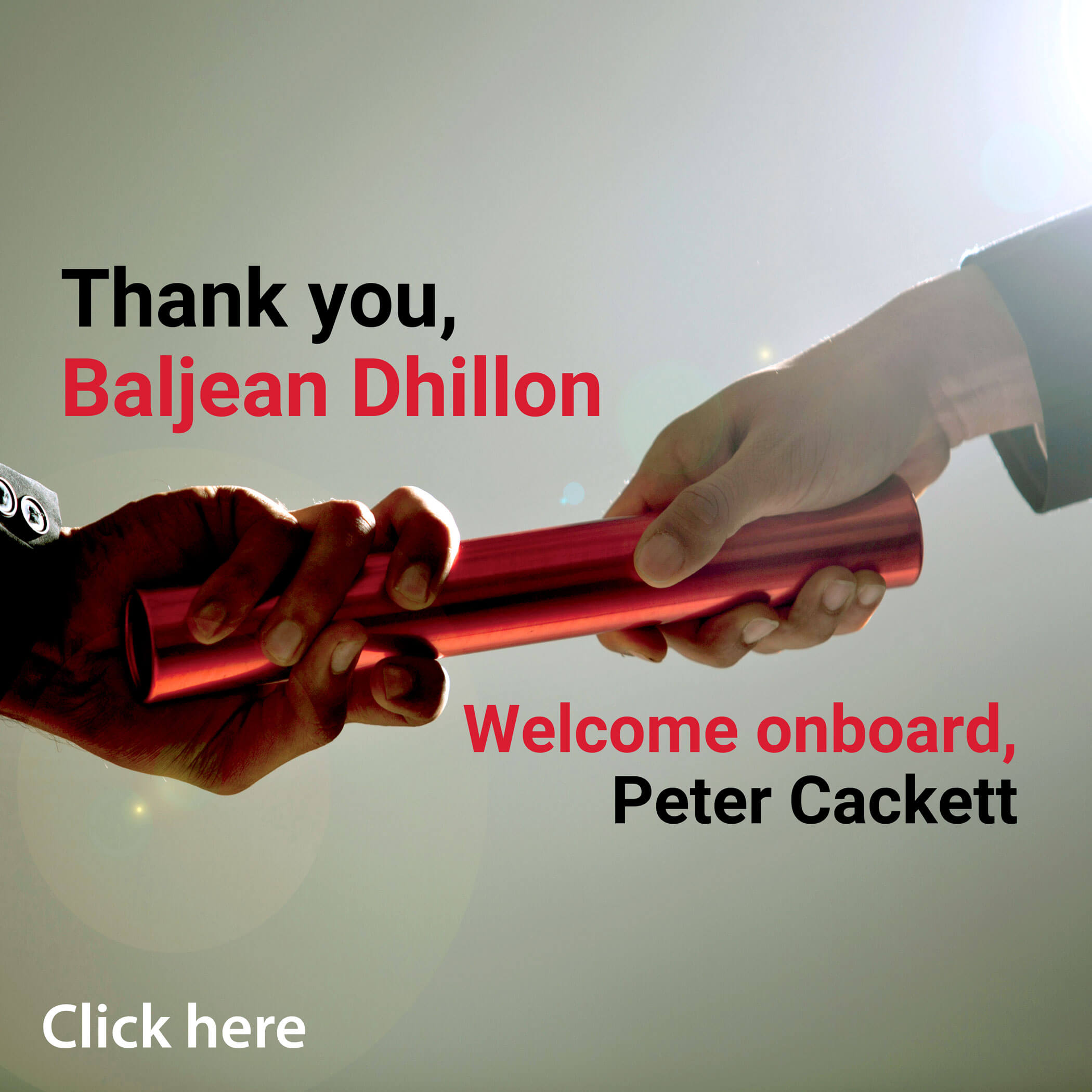 Editor hand-over graphic link image.