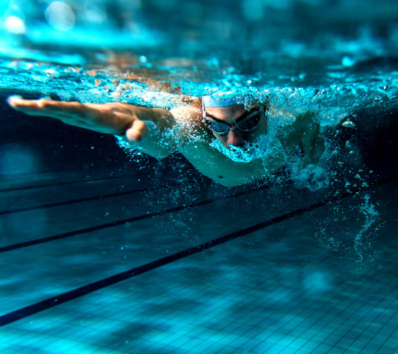 Photo of person swimmimg.