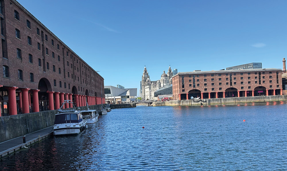 Photo of Liverpool docks. 