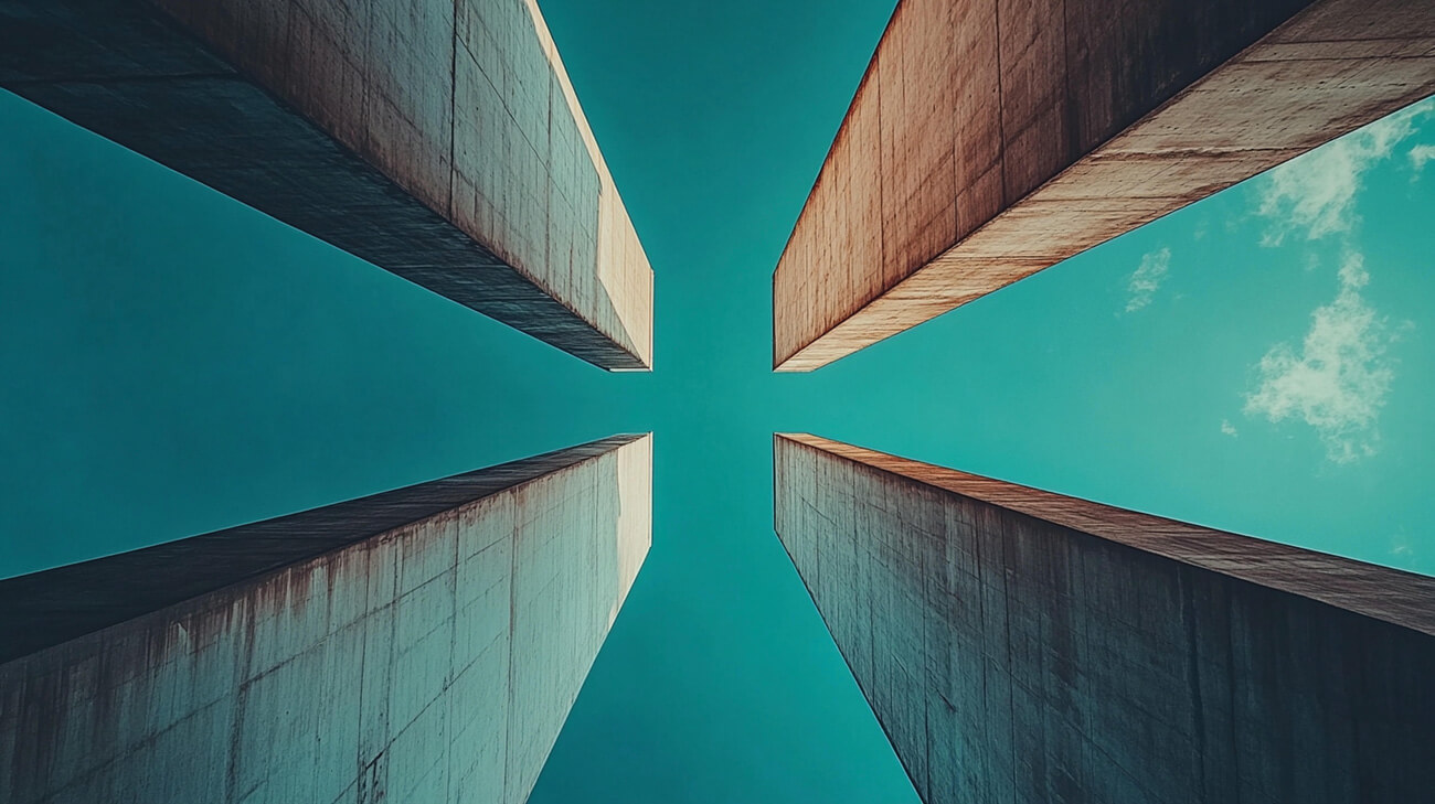 Image depicting four pillars. 