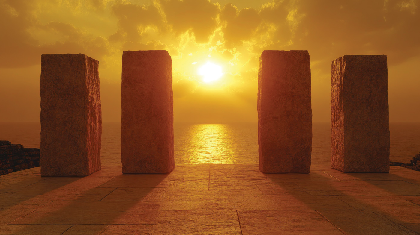 Image showing four pillars. 