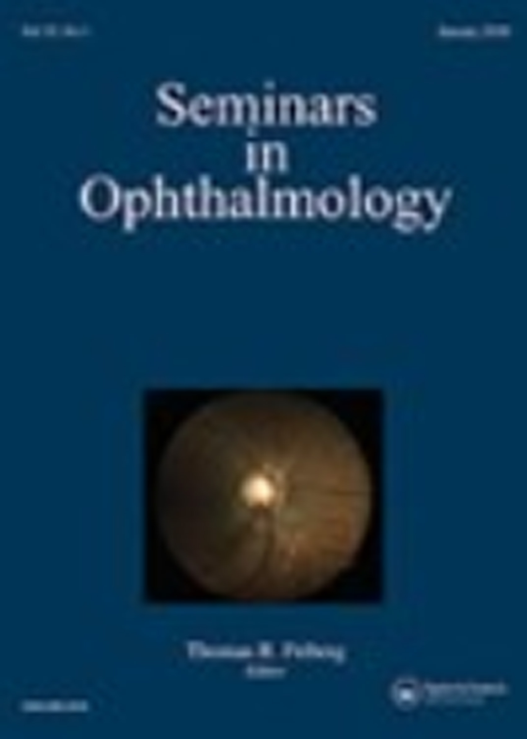 Seminars in Ophthalmology journal front cover image.