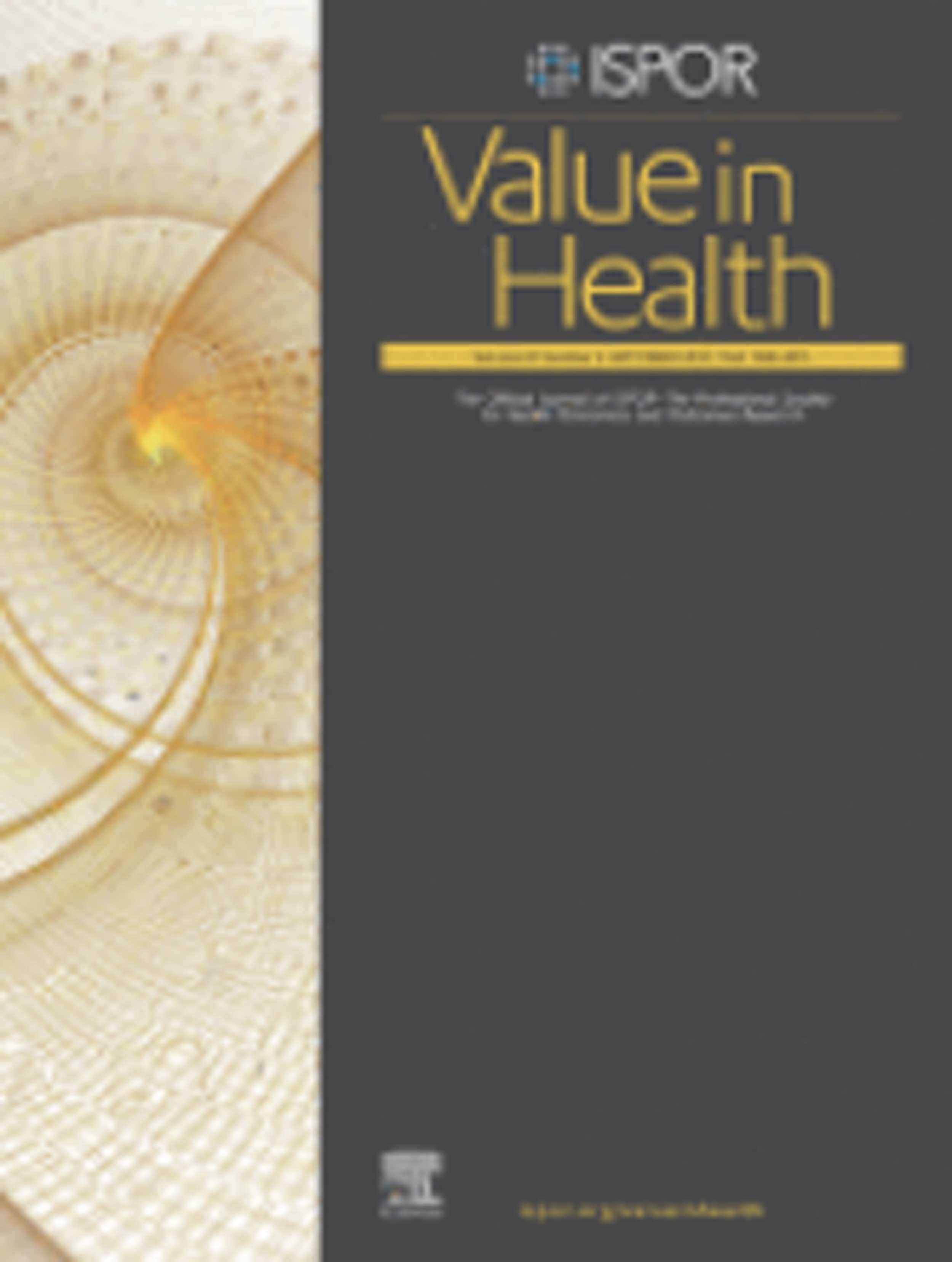 Image of Value in Health front cover.