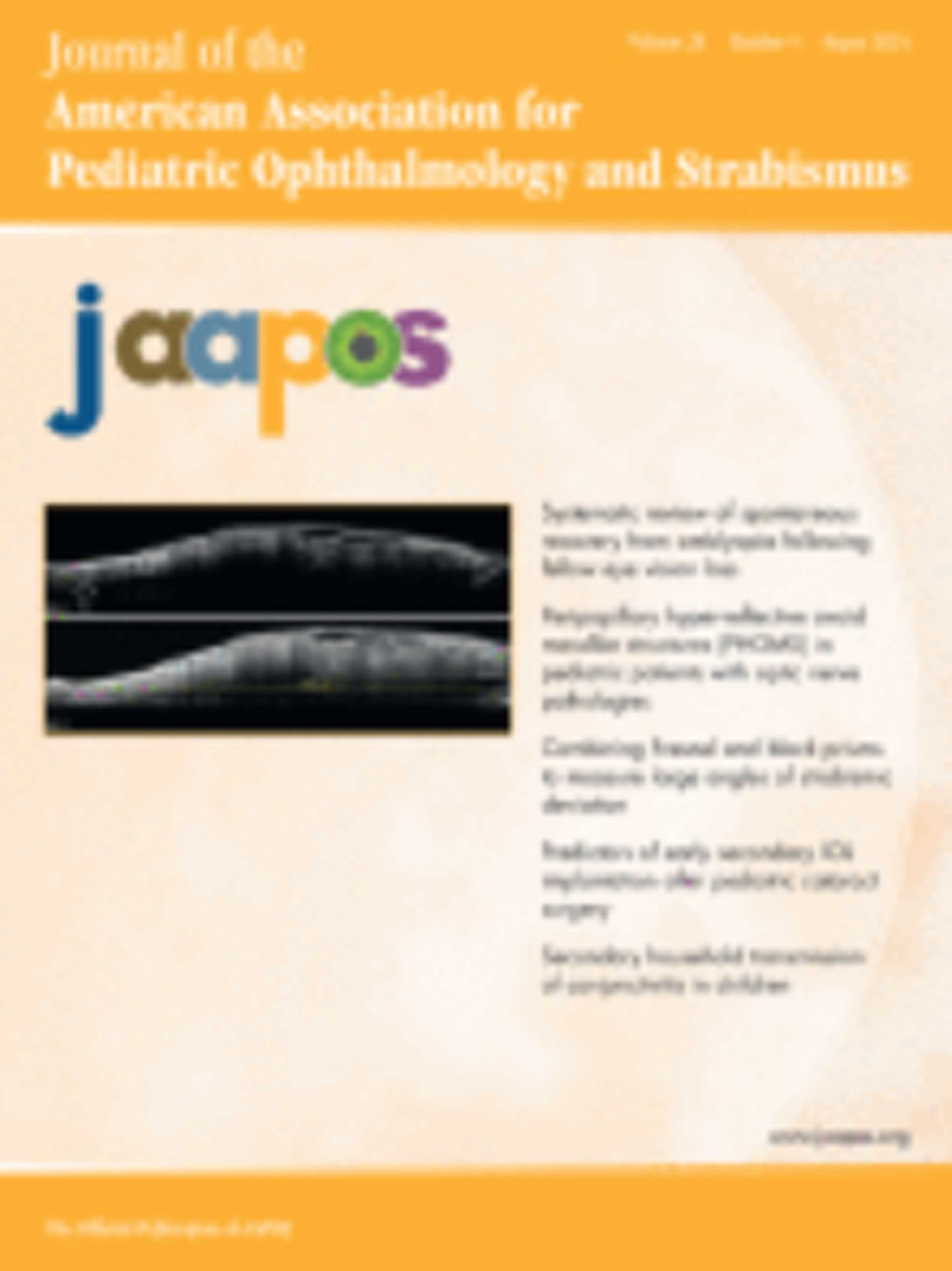 JAAPOS journal cover image.