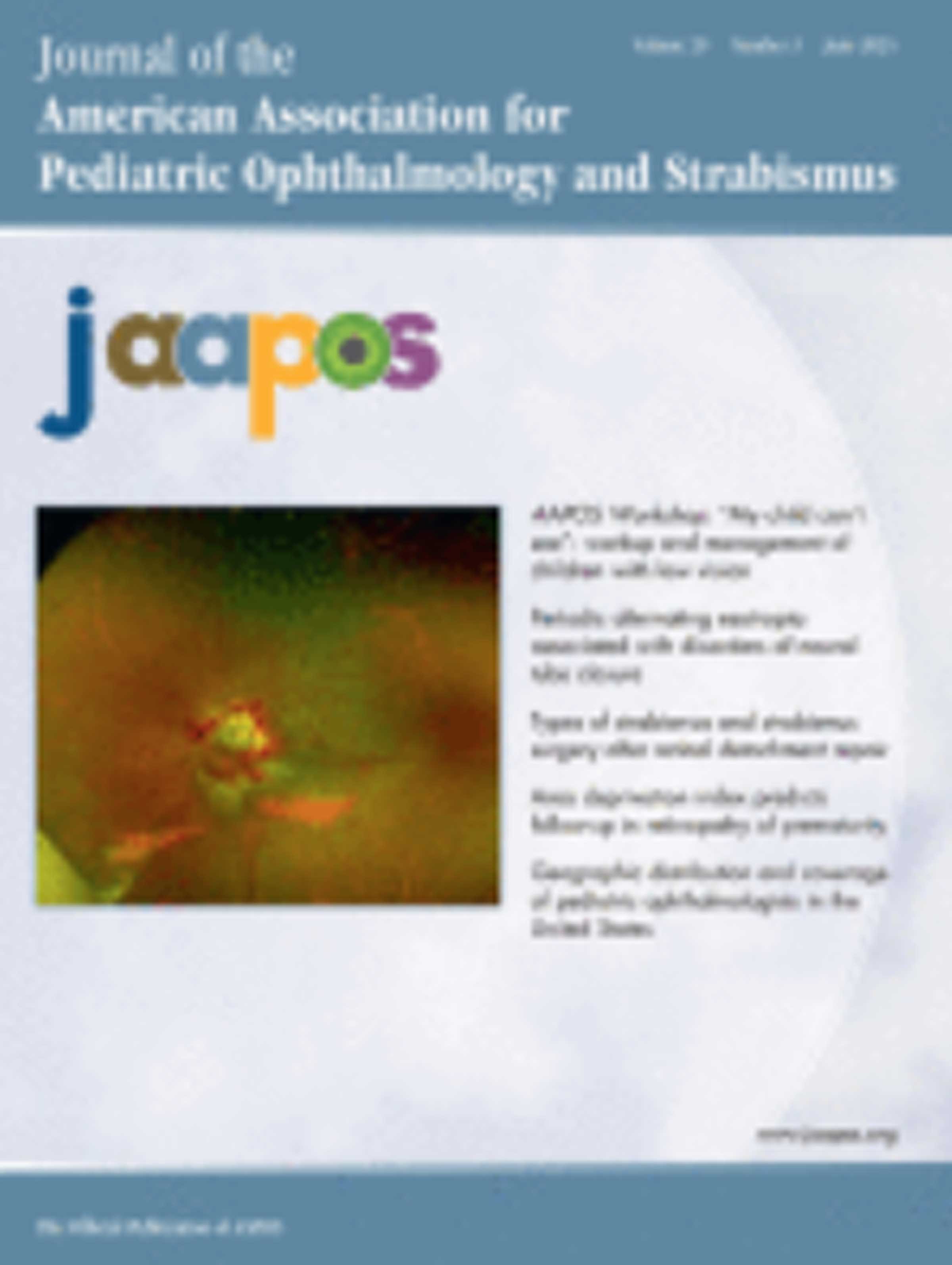 JAAPOS journal cover image.