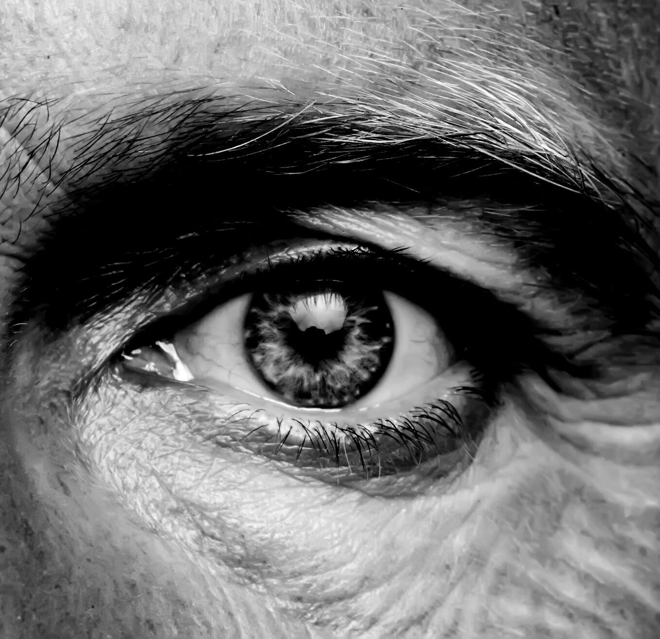Photo of human eye.