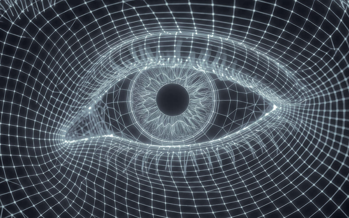 Computer generated image of human eye.